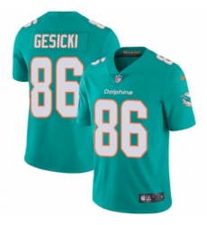 Men's Nike Miami Dolphins #86 Mike Gesicki Aqua Green Team Color Vapor Untouchable Limited Player NFL Jersey