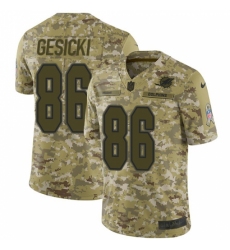 Men's Nike Miami Dolphins #86 Mike Gesicki Limited Camo 2018 Salute to Service NFL Jersey