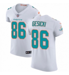 Men's Nike Miami Dolphins #86 Mike Gesicki White Vapor Untouchable Elite Player NFL Jersey