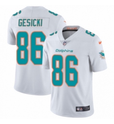 Men's Nike Miami Dolphins #86 Mike Gesicki White Vapor Untouchable Limited Player NFL Jersey