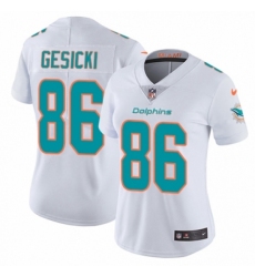 Women's Nike Miami Dolphins #86 Mike Gesicki White Vapor Untouchable Elite Player NFL Jersey