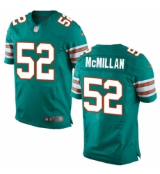 Men's Nike Miami Dolphins #52 Raekwon McMillan Elite Aqua Green Alternate NFL Jersey