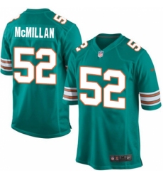 Men's Nike Miami Dolphins #52 Raekwon McMillan Game Aqua Green Alternate NFL Jersey