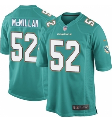 Men's Nike Miami Dolphins #52 Raekwon McMillan Game Aqua Green Team Color NFL Jersey