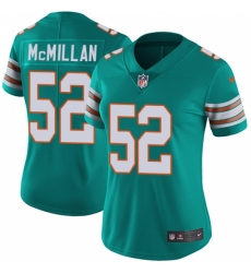 Women's Nike Miami Dolphins #52 Raekwon McMillan Aqua Green Alternate Vapor Untouchable Limited Player NFL Jersey