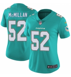 Women's Nike Miami Dolphins #52 Raekwon McMillan Aqua Green Team Color Vapor Untouchable Limited Player NFL Jersey