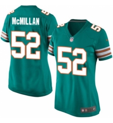 Women's Nike Miami Dolphins #52 Raekwon McMillan Game Aqua Green Alternate NFL Jersey