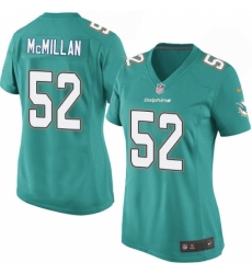 Women's Nike Miami Dolphins #52 Raekwon McMillan Game Aqua Green Team Color NFL Jersey