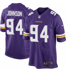 Men's Nike Minnesota Vikings #94 Jaleel Johnson Game Purple Team Color NFL Jersey