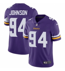Men's Nike Minnesota Vikings #94 Jaleel Johnson Purple Team Color Vapor Untouchable Limited Player NFL Jersey
