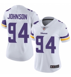 Women's Nike Minnesota Vikings #94 Jaleel Johnson Elite White NFL Jersey