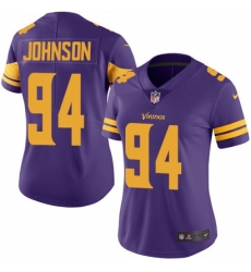 Women's Nike Minnesota Vikings #94 Jaleel Johnson Limited Purple Rush Vapor Untouchable NFL Jersey
