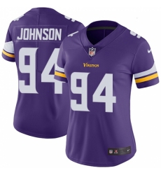 Women's Nike Minnesota Vikings #94 Jaleel Johnson Purple Team Color Vapor Untouchable Limited Player NFL Jersey