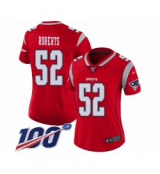 Women's New England Patriots #52 Elandon Roberts Limited Red Inverted Legend 100th Season Football Jersey
