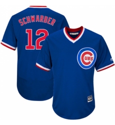 Men's Majestic Chicago Cubs #12 Kyle Schwarber Replica Royal Blue Cooperstown Cool Base MLB Jersey