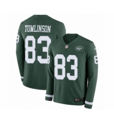 Men's Nike New York Jets #83 Eric Tomlinson Limited Green Therma Long Sleeve NFL Jersey