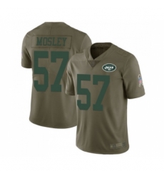 Men's New York Jets #57 C.J. Mosley Limited Olive 2017 Salute to Service Football Jersey