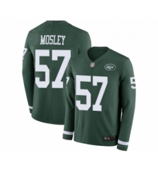 Youth New York Jets #57 C.J. Mosley Limited Green Therma Long Sleeve Football Jersey