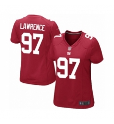 Women's New York Giants #97 Dexter Lawrence Game Red Alternate Football Jersey