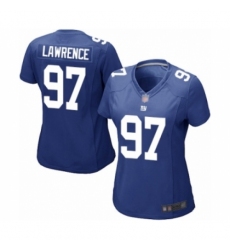 Women's New York Giants #97 Dexter Lawrence Game Royal Blue Team Color Football Jersey