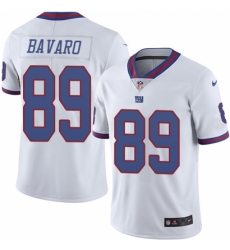 Men's Nike New York Giants #89 Mark Bavaro Elite White Rush Vapor Untouchable NFL Jersey