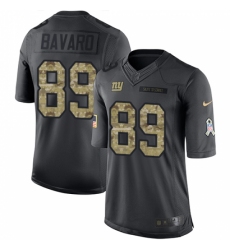 Men's Nike New York Giants #89 Mark Bavaro Limited Black 2016 Salute to Service NFL Jersey