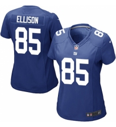 Women's Nike New York Giants #85 Rhett Ellison Game Royal Blue Team Color NFL Jersey