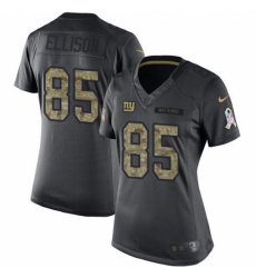 Women's Nike New York Giants #85 Rhett Ellison Limited Black 2016 Salute to Service NFL Jersey