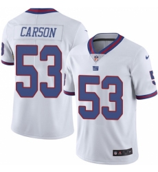 Men's Nike New York Giants #53 Harry Carson Elite White Rush Vapor Untouchable NFL Jersey