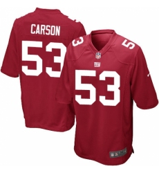 Men's Nike New York Giants #53 Harry Carson Game Red Alternate NFL Jersey