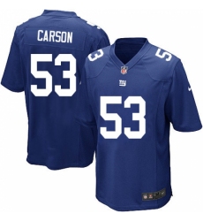 Men's Nike New York Giants #53 Harry Carson Game Royal Blue Team Color NFL Jersey