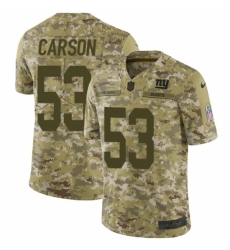 Men's Nike New York Giants #53 Harry Carson Limited Camo 2018 Salute to Service NFL Jersey