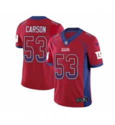 Men's Nike New York Giants #53 Harry Carson Limited Red Rush Drift Fashion NFL Jersey