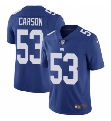Men's Nike New York Giants #53 Harry Carson Royal Blue Team Color Vapor Untouchable Limited Player NFL Jersey