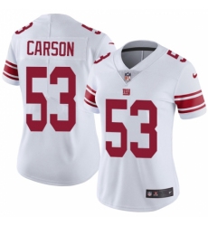 Women's Nike New York Giants #53 Harry Carson Elite White NFL Jersey