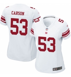 Women's Nike New York Giants #53 Harry Carson Game White NFL Jersey
