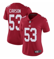 Women's Nike New York Giants #53 Harry Carson Red Alternate Vapor Untouchable Limited Player NFL Jersey