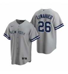 Men's Nike New York Yankees #26 DJ LeMahieu Gray Road Stitched Baseball Jersey