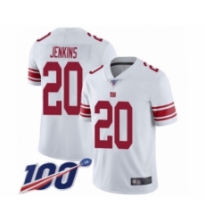 Men's New York Giants #20 Janoris Jenkins White Vapor Untouchable Limited Player 100th Season Football Jersey