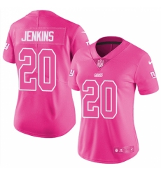 Women's Nike New York Giants #20 Janoris Jenkins Limited Pink Rush Fashion NFL Jersey