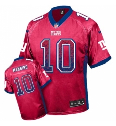Men's Nike New York Giants #10 Eli Manning Elite Red Drift Fashion NFL Jersey