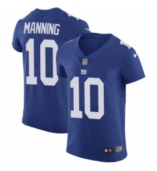Men's Nike New York Giants #10 Eli Manning Elite Royal Blue Team Color NFL Jersey