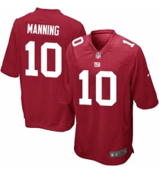 Men's Nike New York Giants #10 Eli Manning Game Red Alternate NFL Jersey