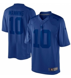Men's Nike New York Giants #10 Eli Manning Royal Blue Drenched Limited NFL Jersey