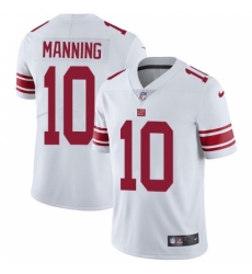 Men's Nike New York Giants #10 Eli Manning White Vapor Untouchable Limited Player NFL Jersey