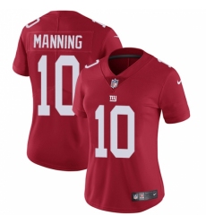 Women's Nike New York Giants #10 Eli Manning Elite Red Alternate NFL Jersey