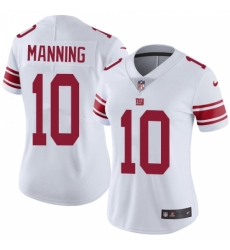 Women's Nike New York Giants #10 Eli Manning Elite White NFL Jersey