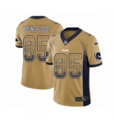 Men's Nike Los Angeles Rams #85 Jack Youngblood Limited Gold Rush Drift Fashion NFL Jersey