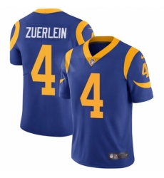 Men's Nike Los Angeles Rams #4 Greg Zuerlein Royal Blue Alternate Vapor Untouchable Limited Player NFL Jersey