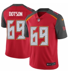 Men's Nike Tampa Bay Buccaneers #69 Demar Dotson Red Team Color Vapor Untouchable Limited Player NFL Jersey